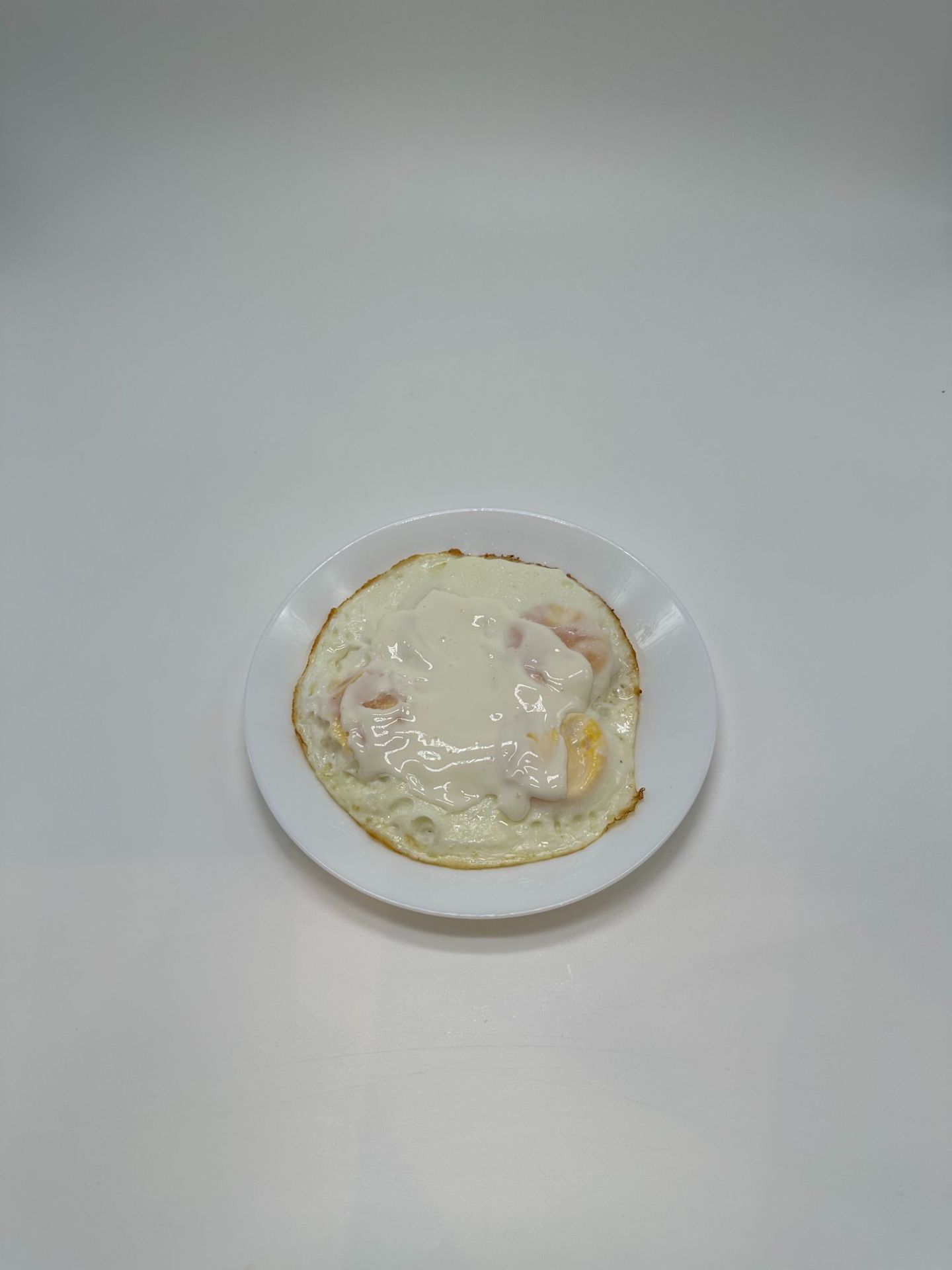 Fried Eggs With Cheese .