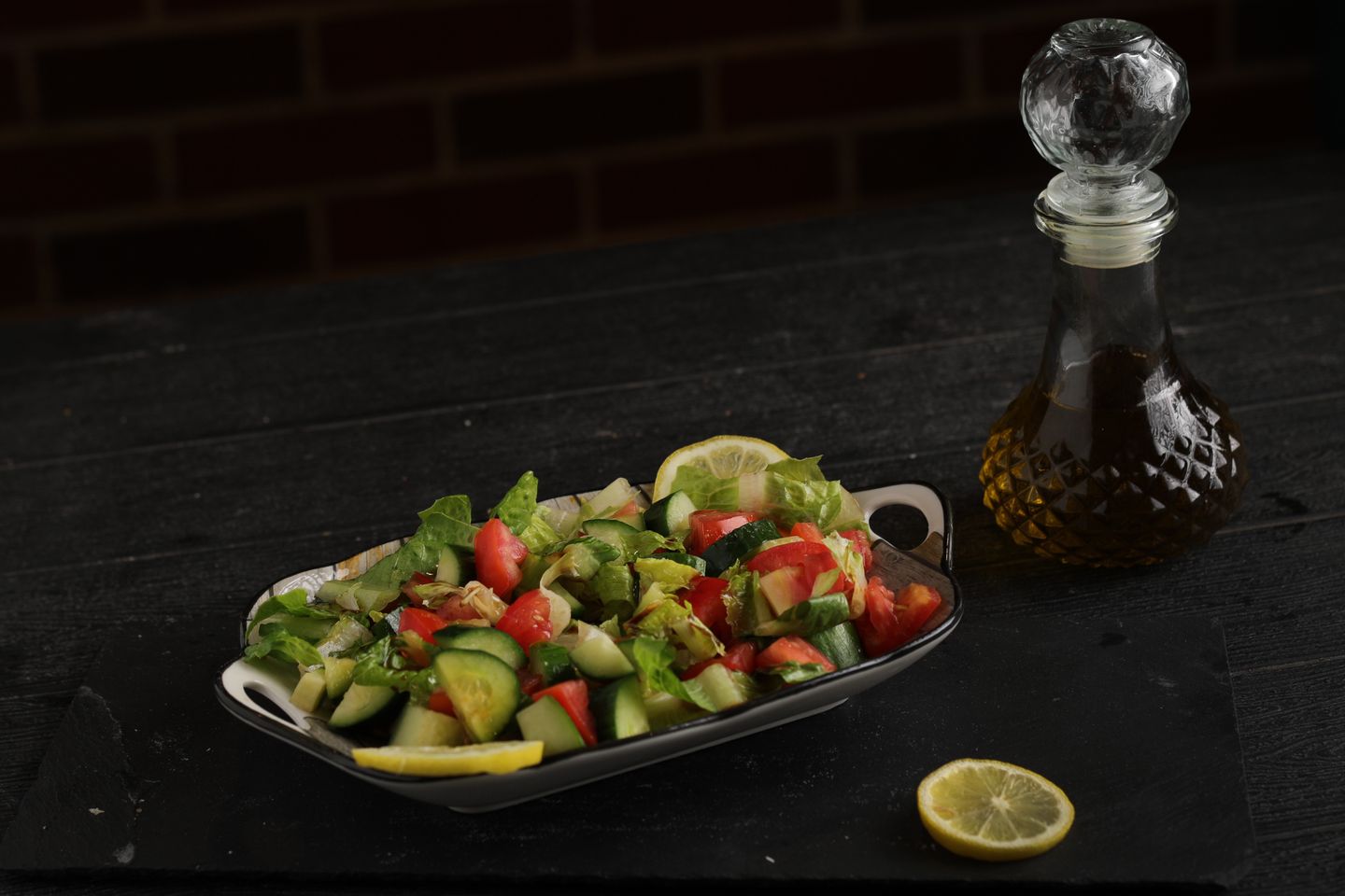 صحن سلطة خضراء