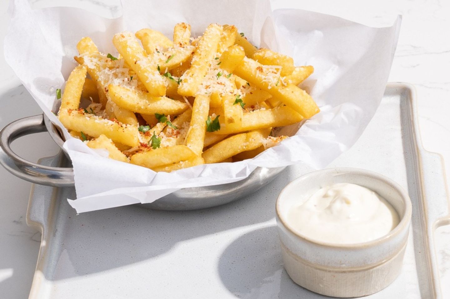 French Fries Truffle Mayo With Parmesan Cheese