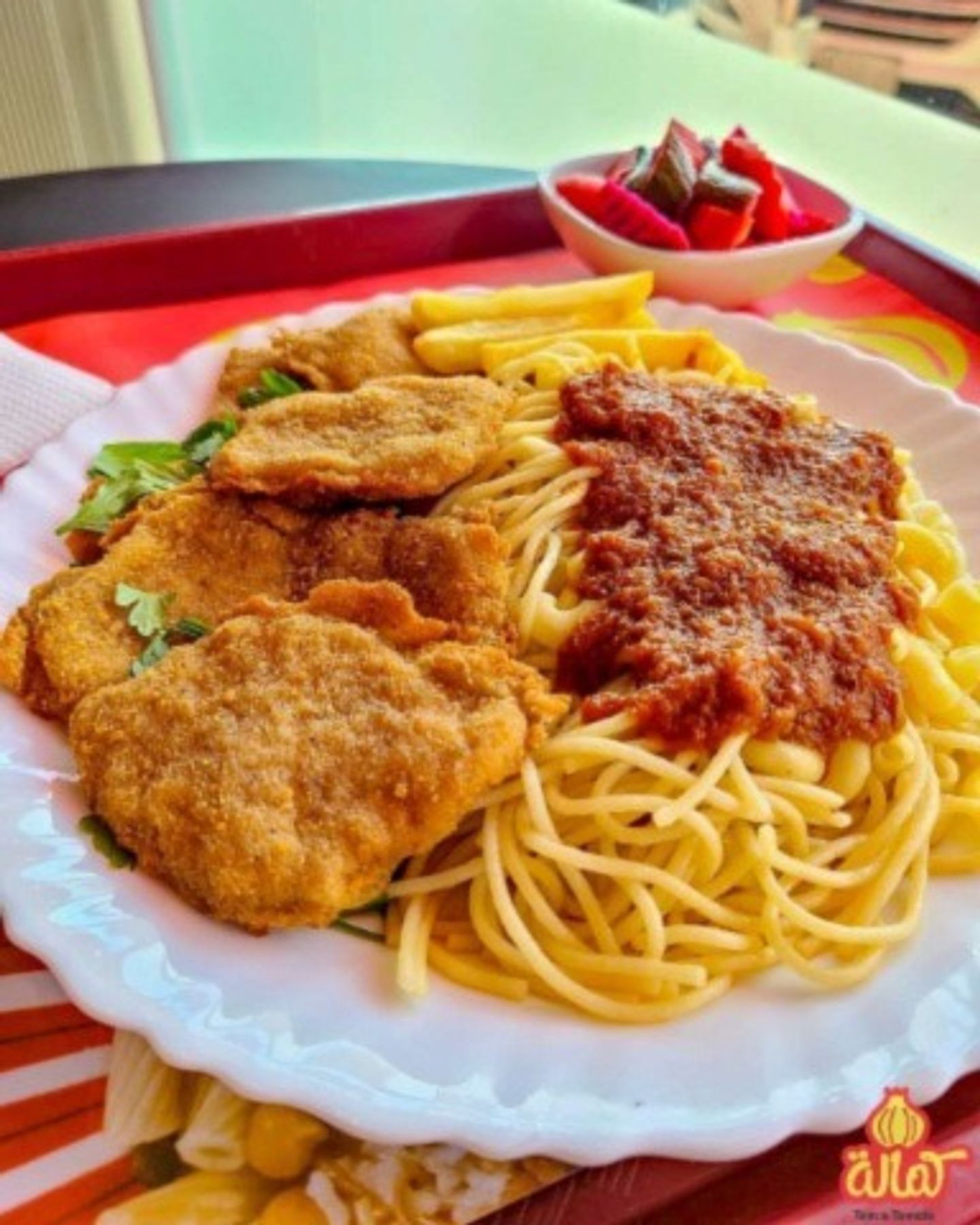 Rice Or Pasta With Pane Chicken