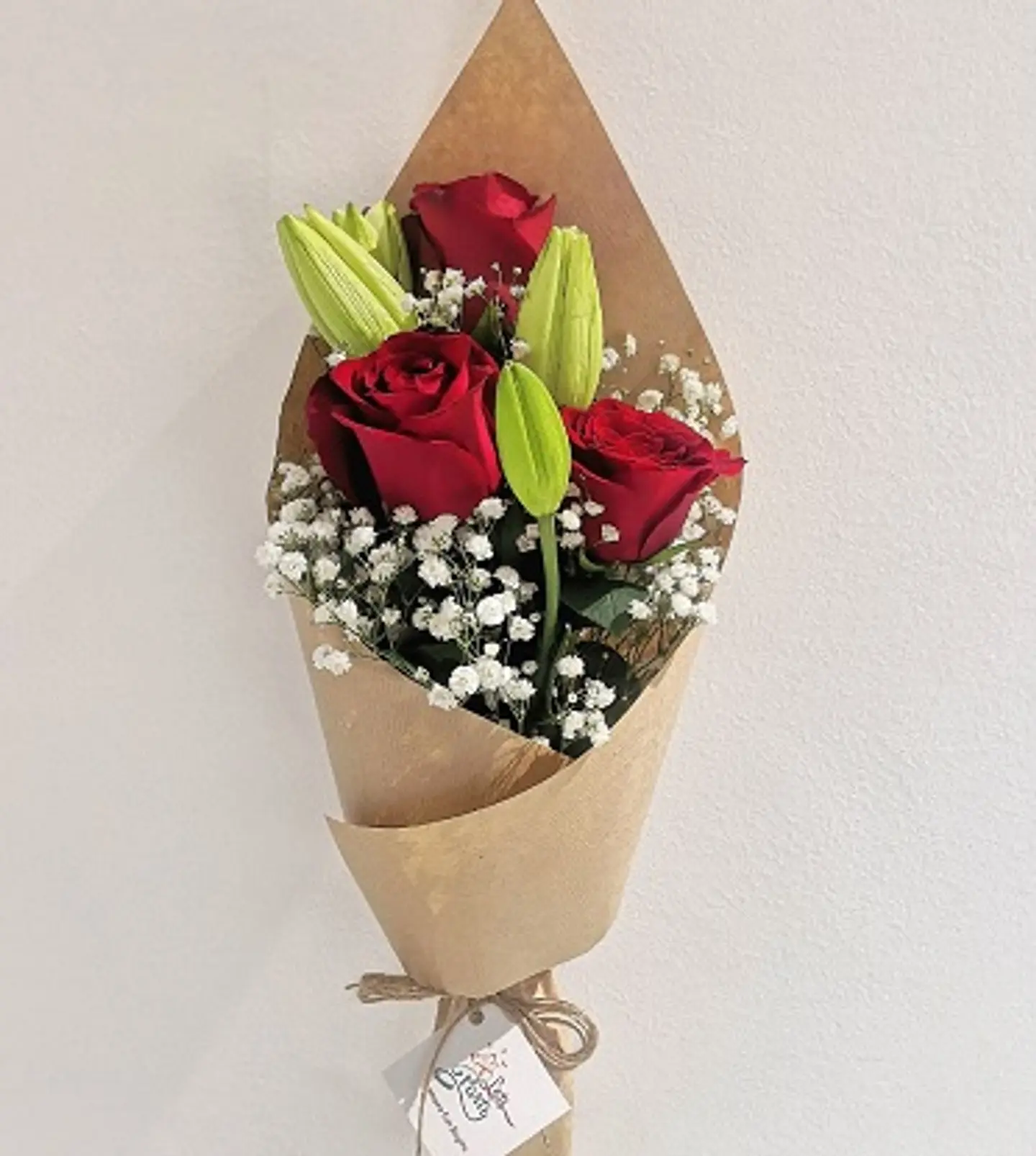 Red Rose With Lilium Bouquet