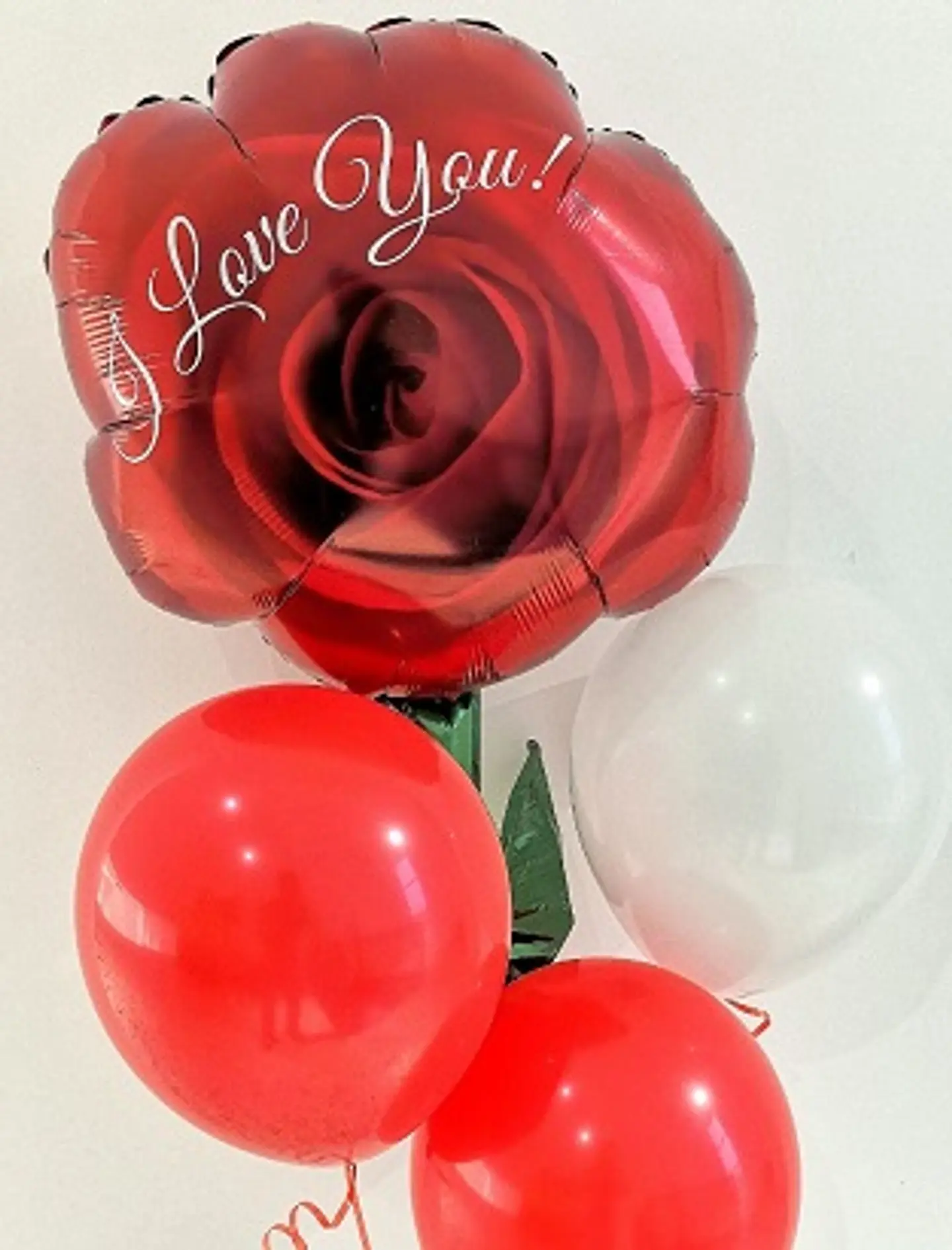 Balloon Single Rose I Love You