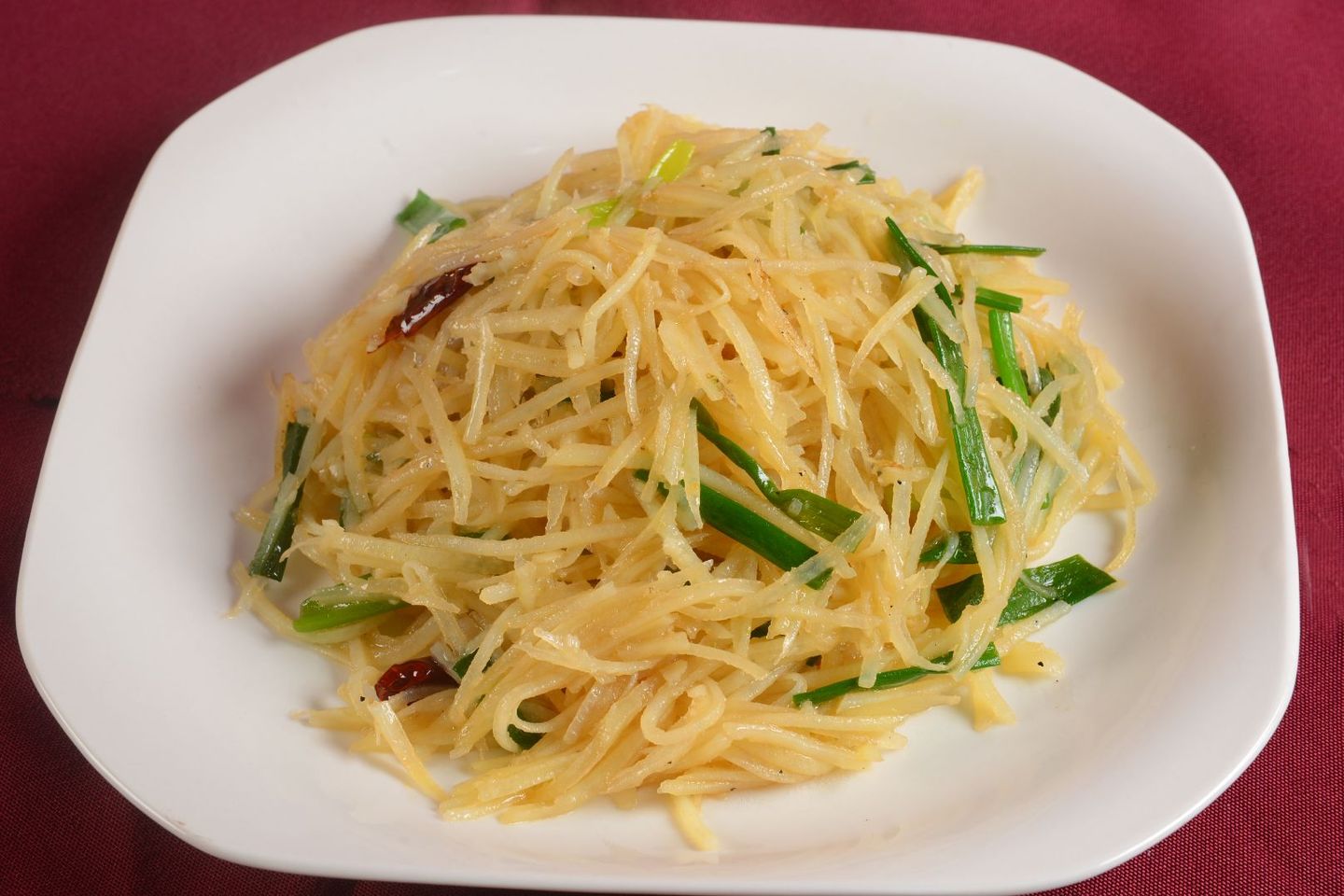 Shredded Potato With Hot Peppers