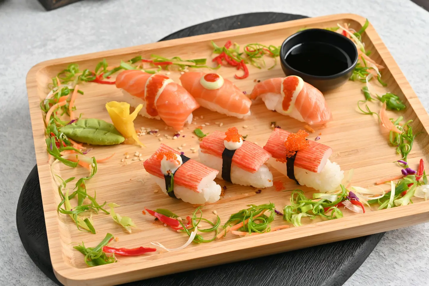 Salmon And Kani Nigiri
