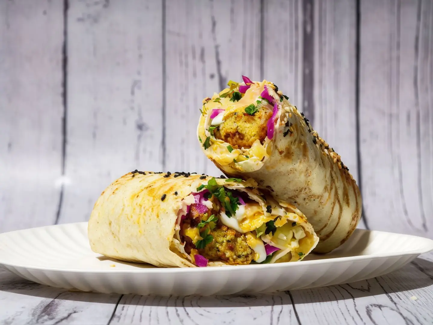 عربي فلافل بالجبن والبيض