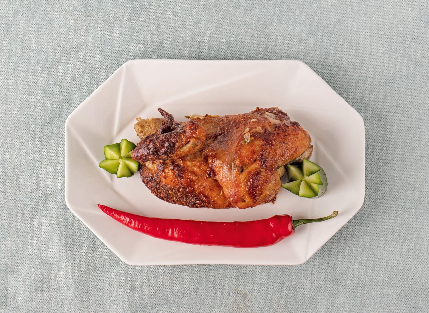 نص حبة دجاج شواية حرّاق