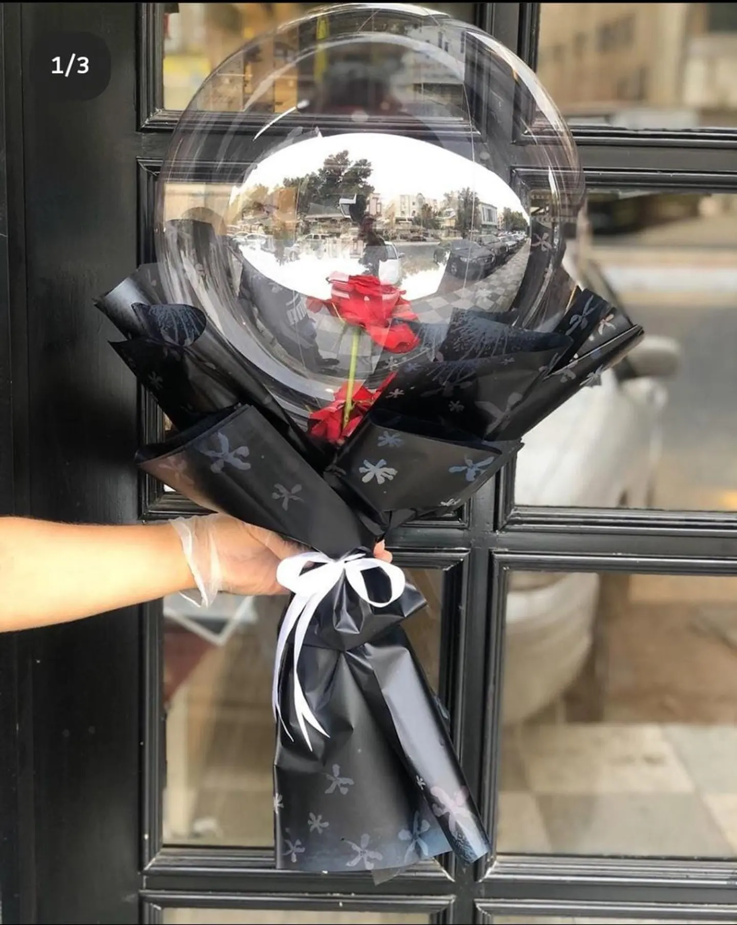 Balloon Bouquet Black Wrapping