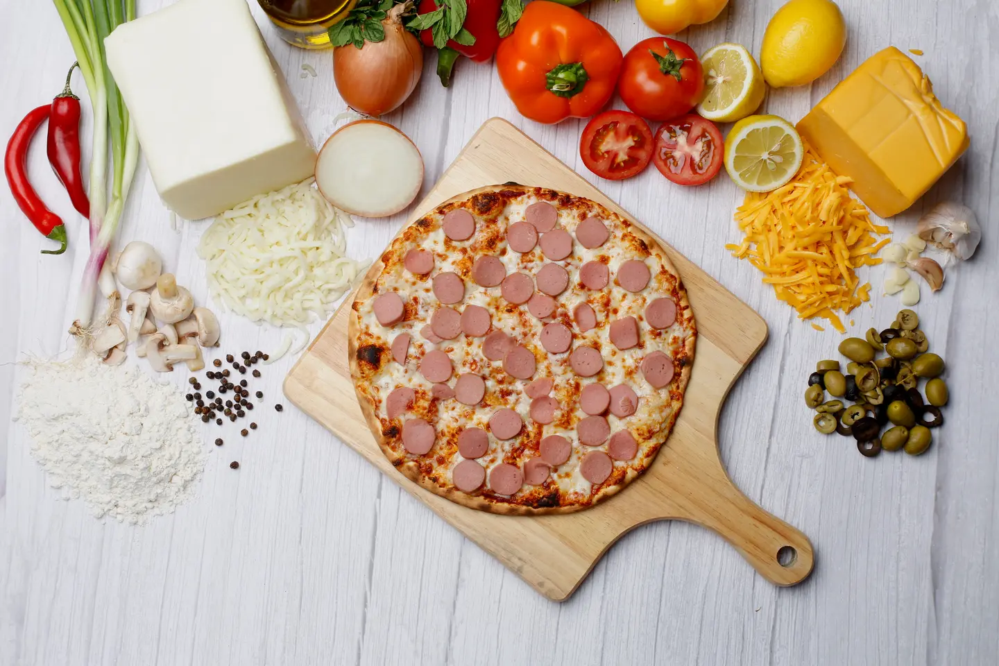 Small Hotdog Pizza