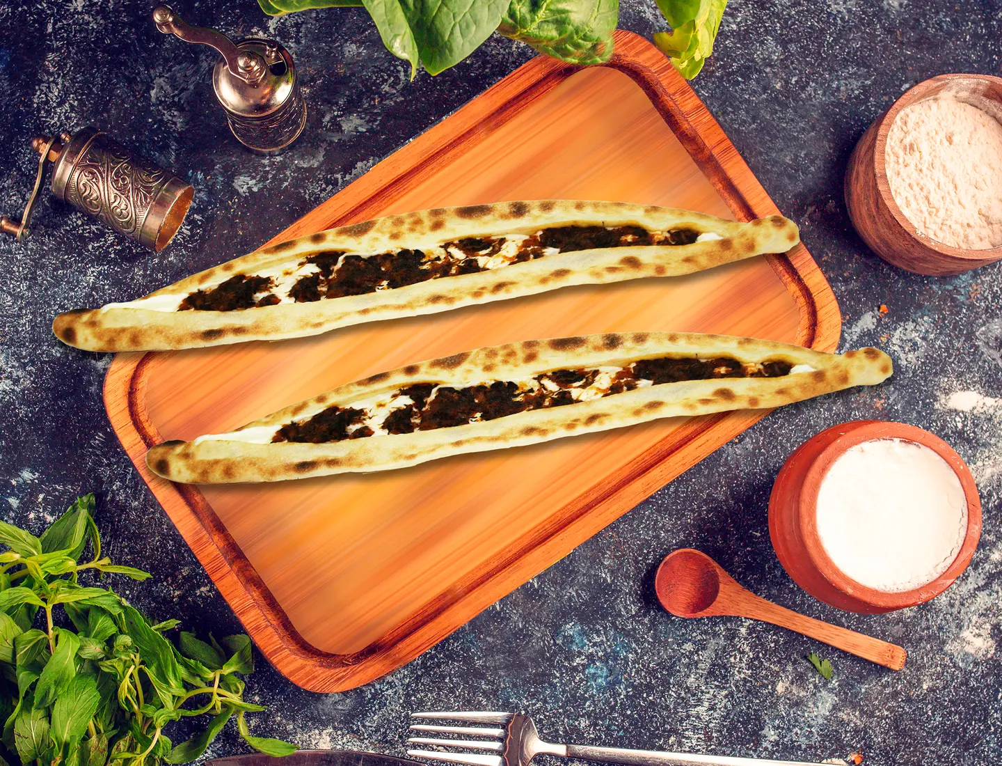 Labneh Pies With Spinach