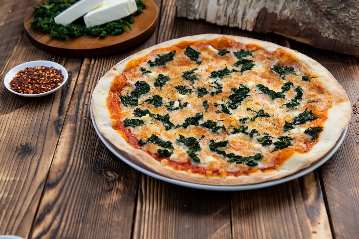 Pizza With Spinach