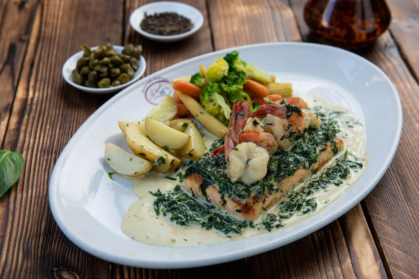 Salmone Con Sals Di Spinaci