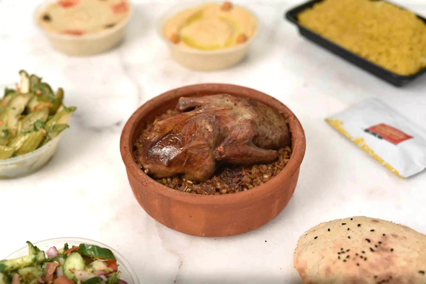 طاجن حمام بالفريك