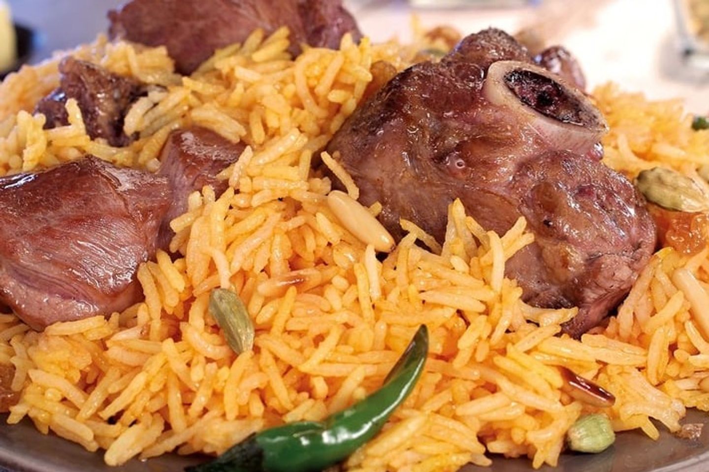 لحم مكتوم مع الرز  - كبير  - رز مندي