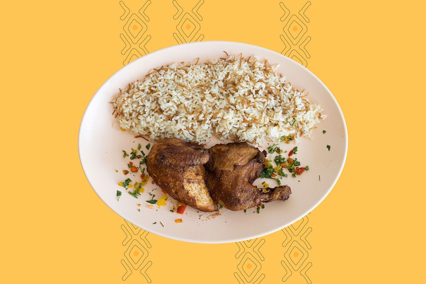 نصف دجاج محمر