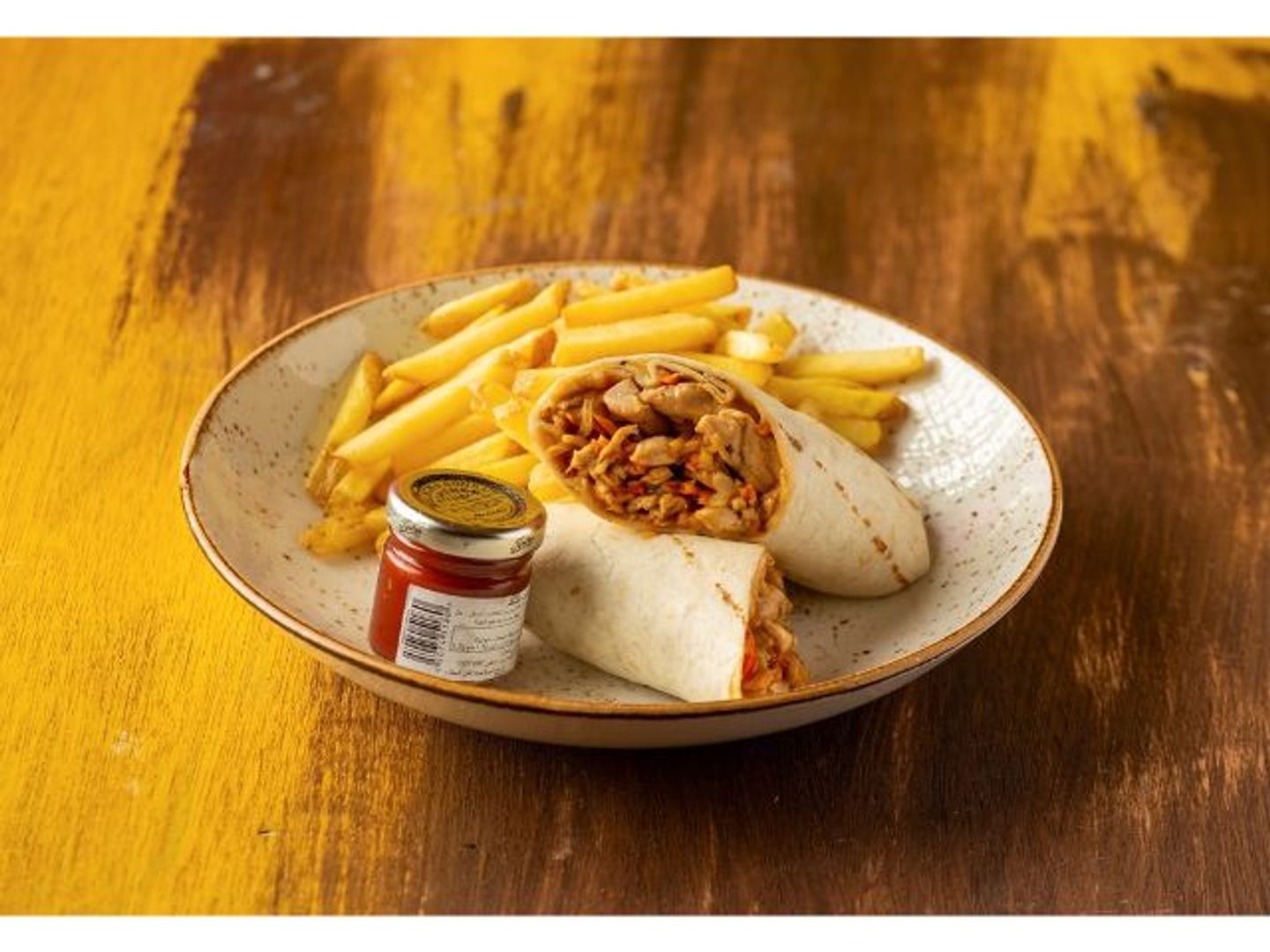 Chicken Wrap With Regular Fries