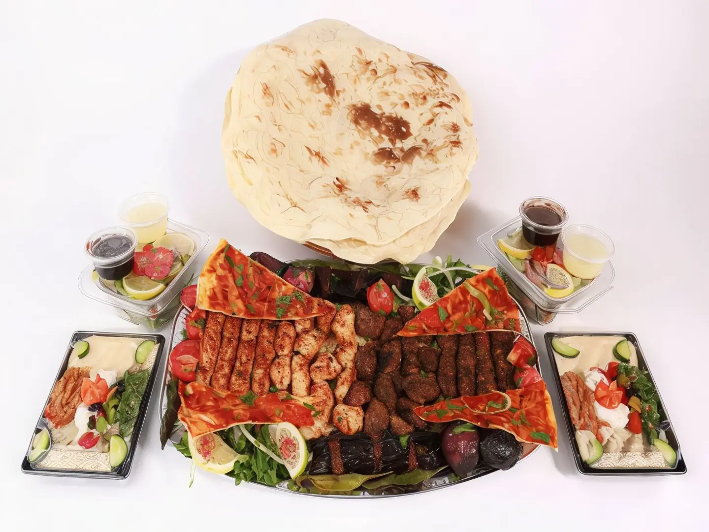 Rawafed Signature Dish Enough For 4 Persons With 2 Appetizers And 2 Green Salads