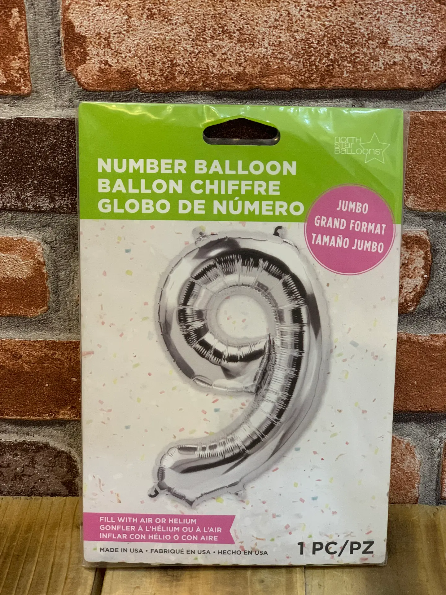 بالون ارقام فضي هيليوم