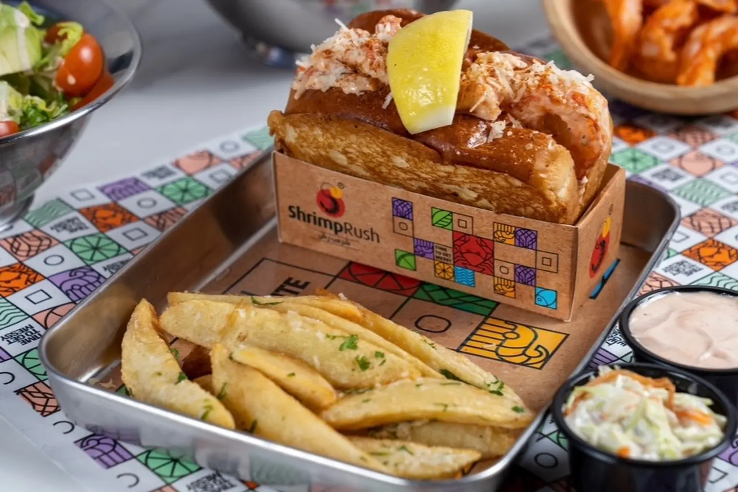 Grilled Shrimp Roll Meal