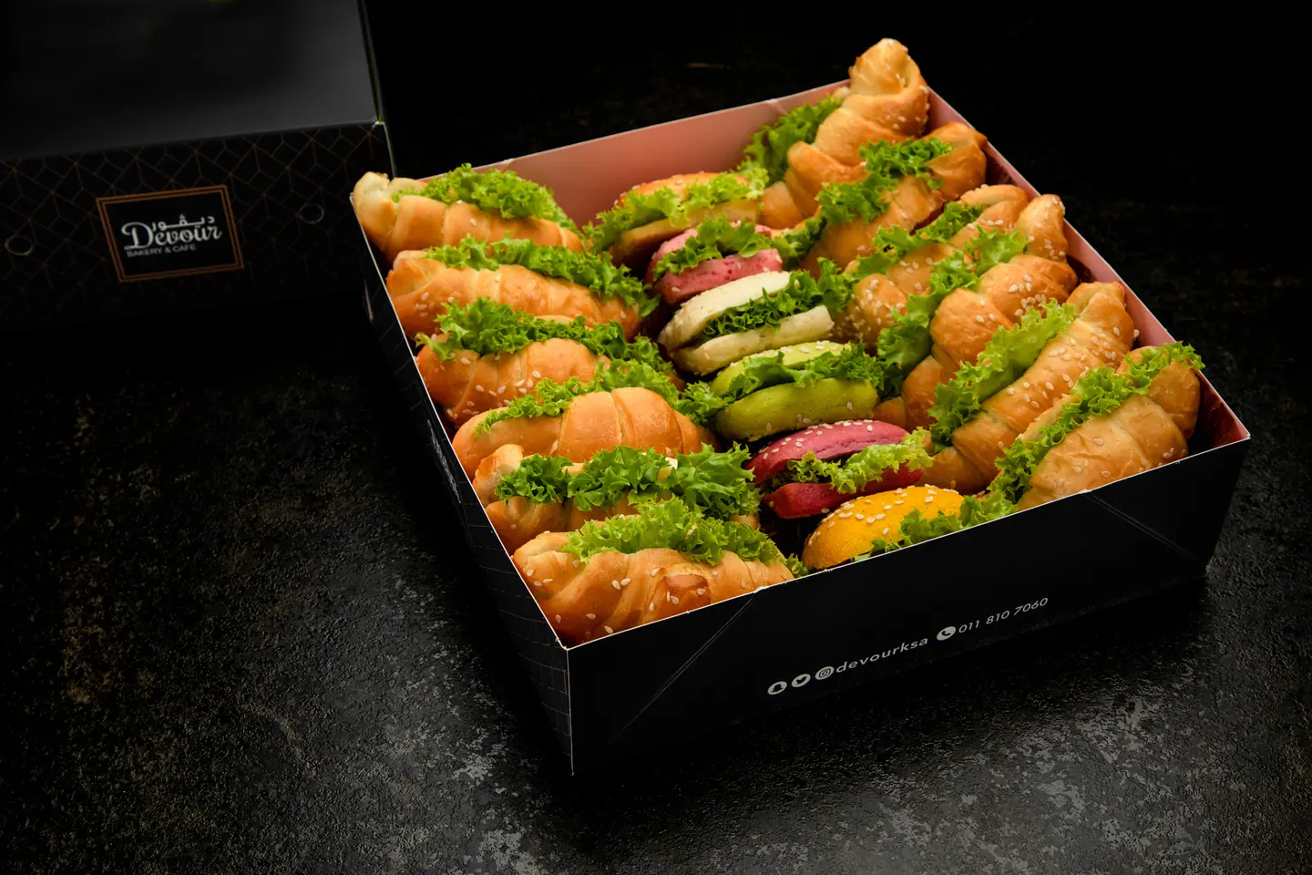 Mix Croissant Sandwich 12 Pieces And Mexican Sandwich 6 Pieces