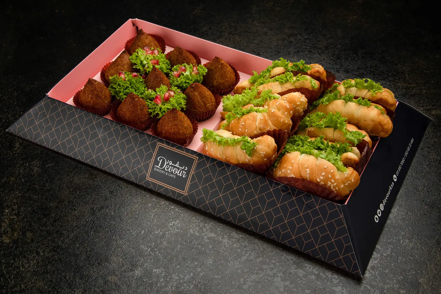 Mix Croissant Sandwich 10 Pieces And A Kebbe 9 Pieces