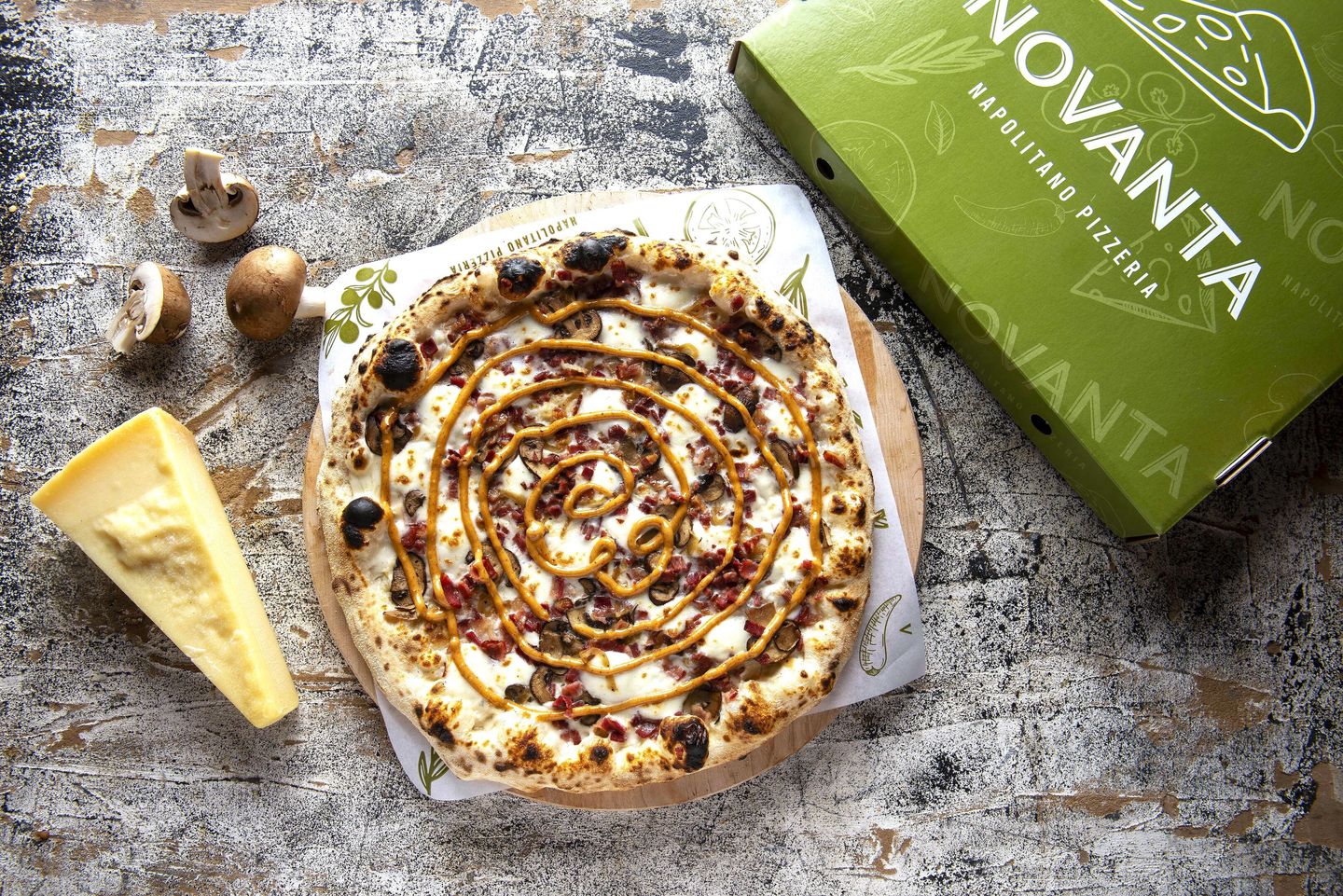 Mushroom Bacon Pizza