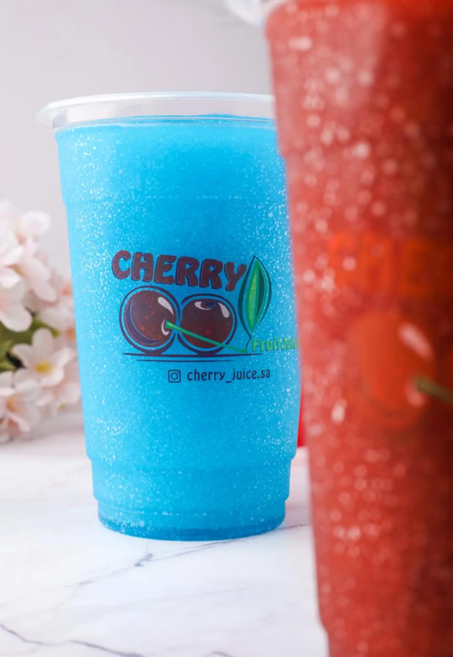 Strawberry Slush With Blueberry