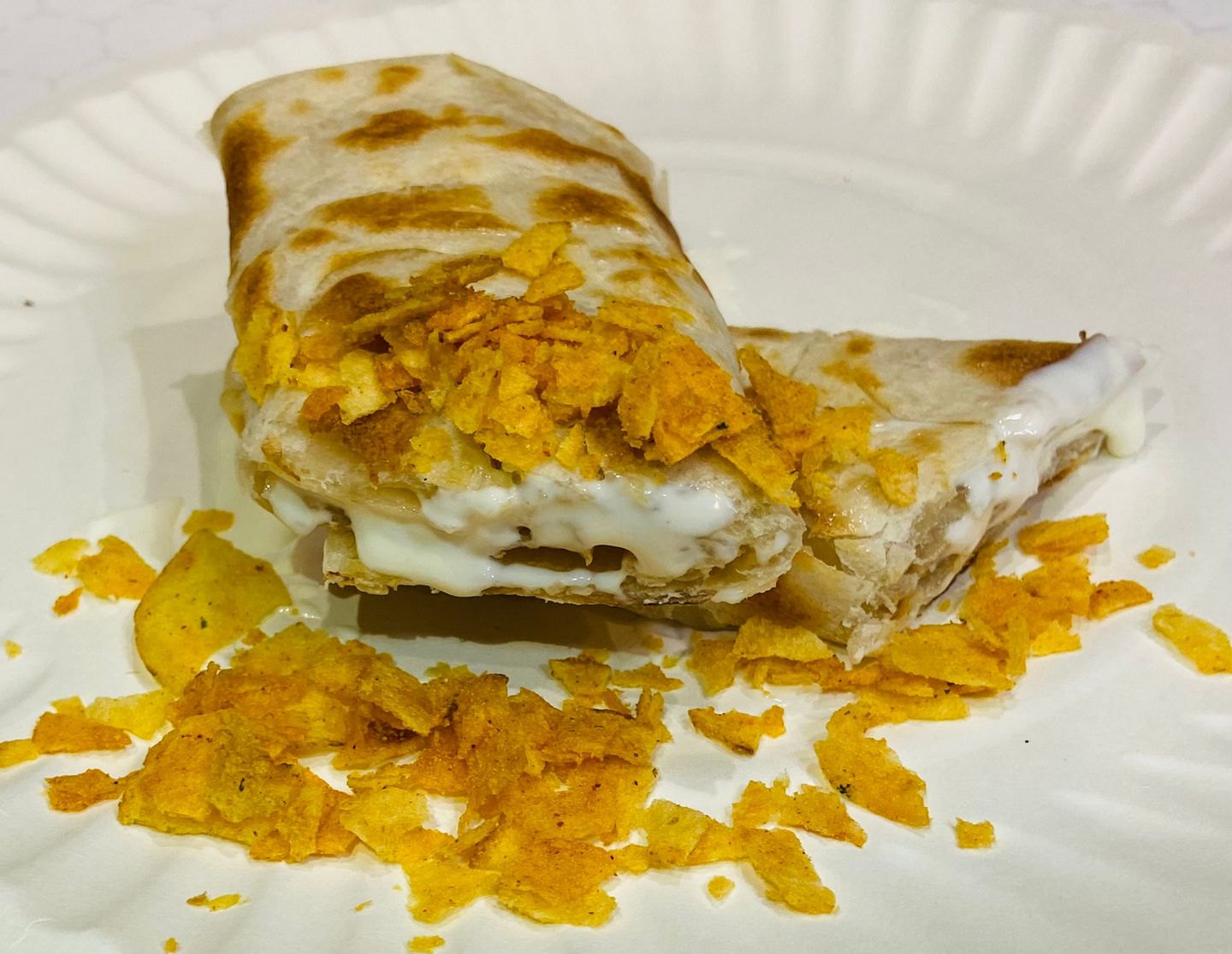 Chapati With Cheese  And Chips