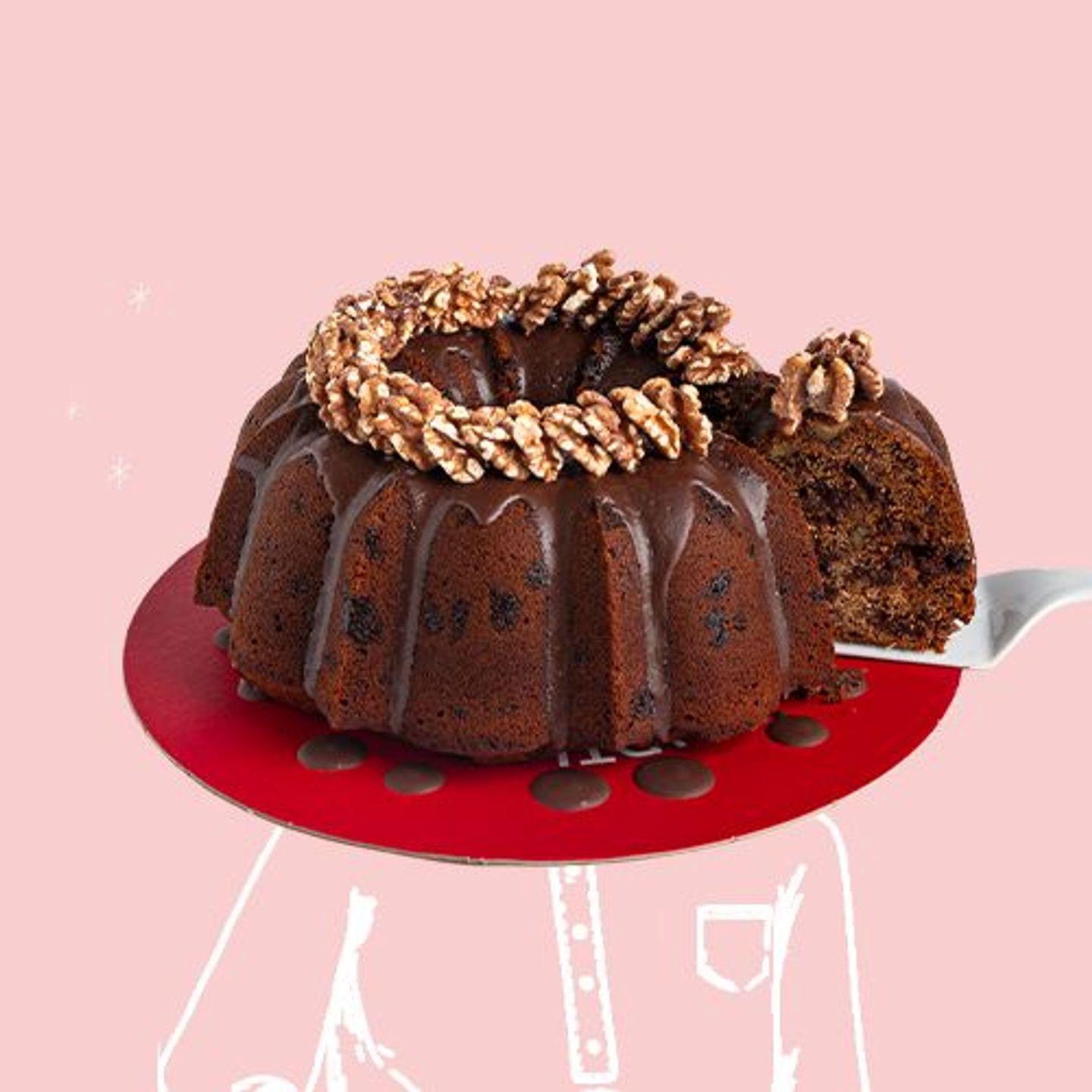 Dates Chocolate Nut Cake