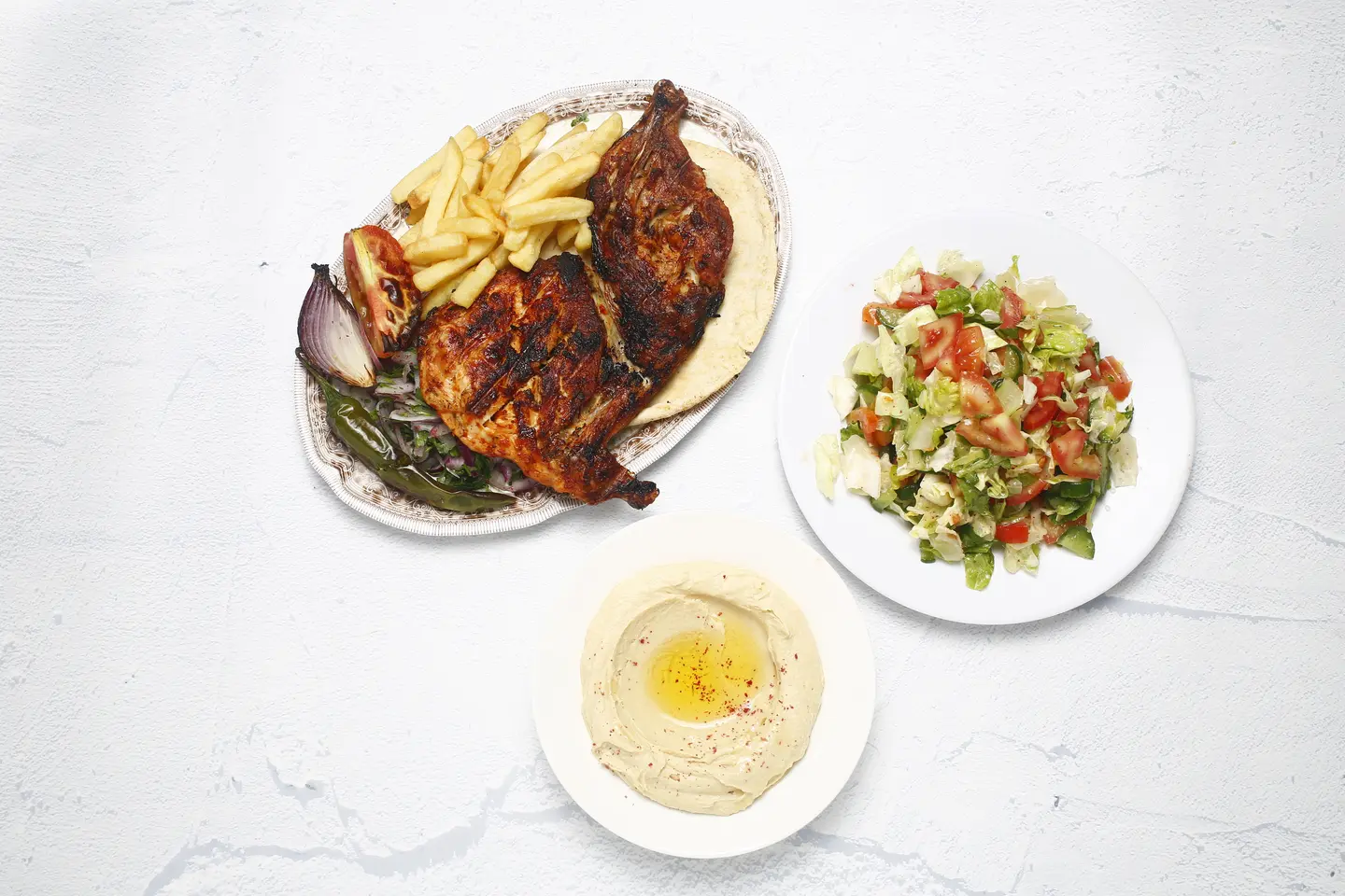 نصف حبة دجاج ع الفحم