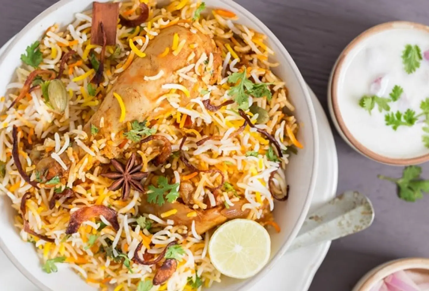 Half A Chicken Biryani With Rice
