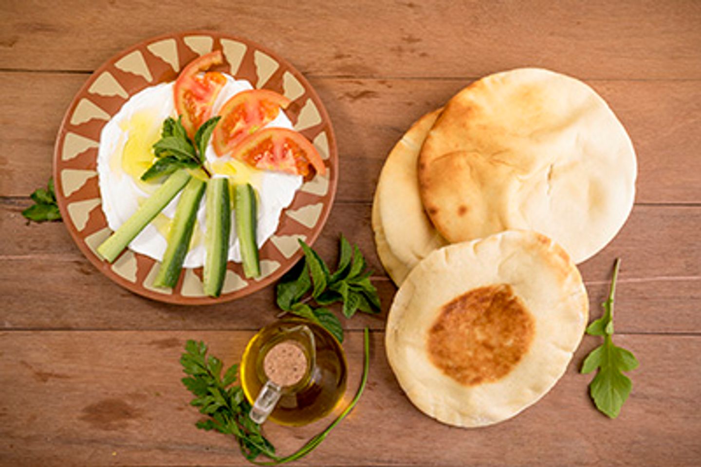 لبنة وخضار