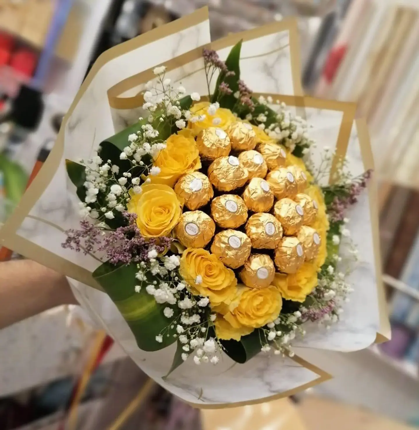 Yellow Roche Bouquet