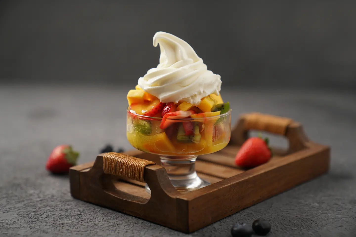 Fruit Salad With Ice Cream
