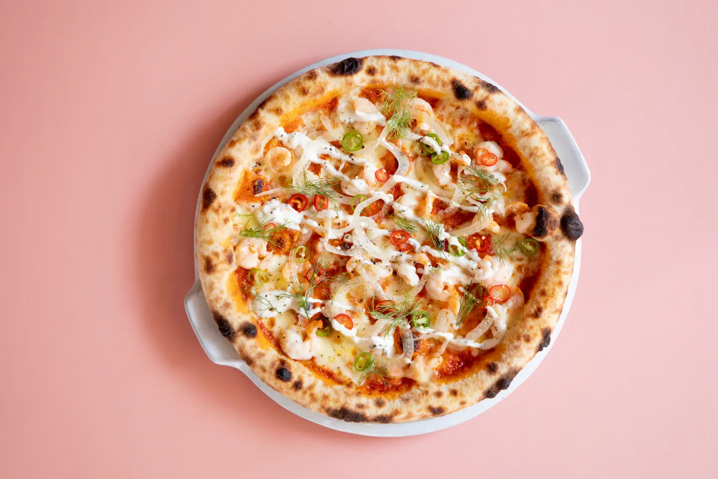 Spicy Shrimp Pizza