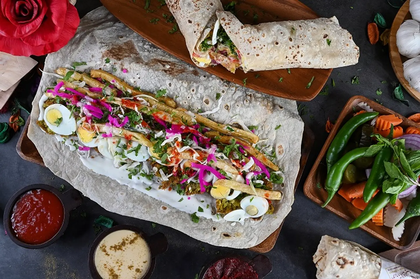 Falafel Mixed With Eggs And Cheese
