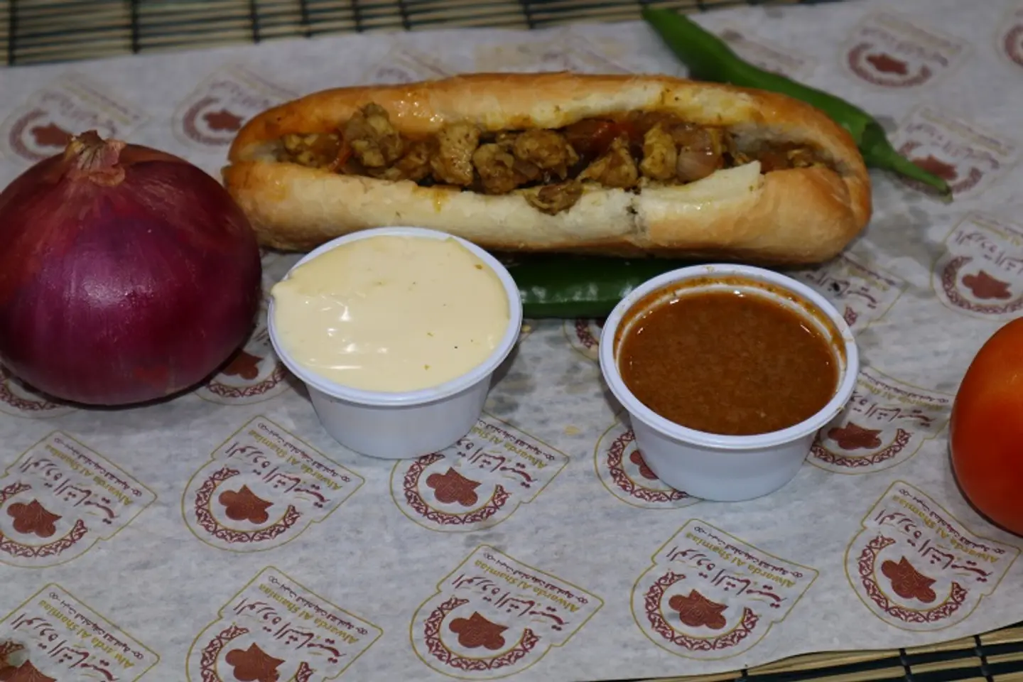 Chicken Samoli Hummus Sandwich