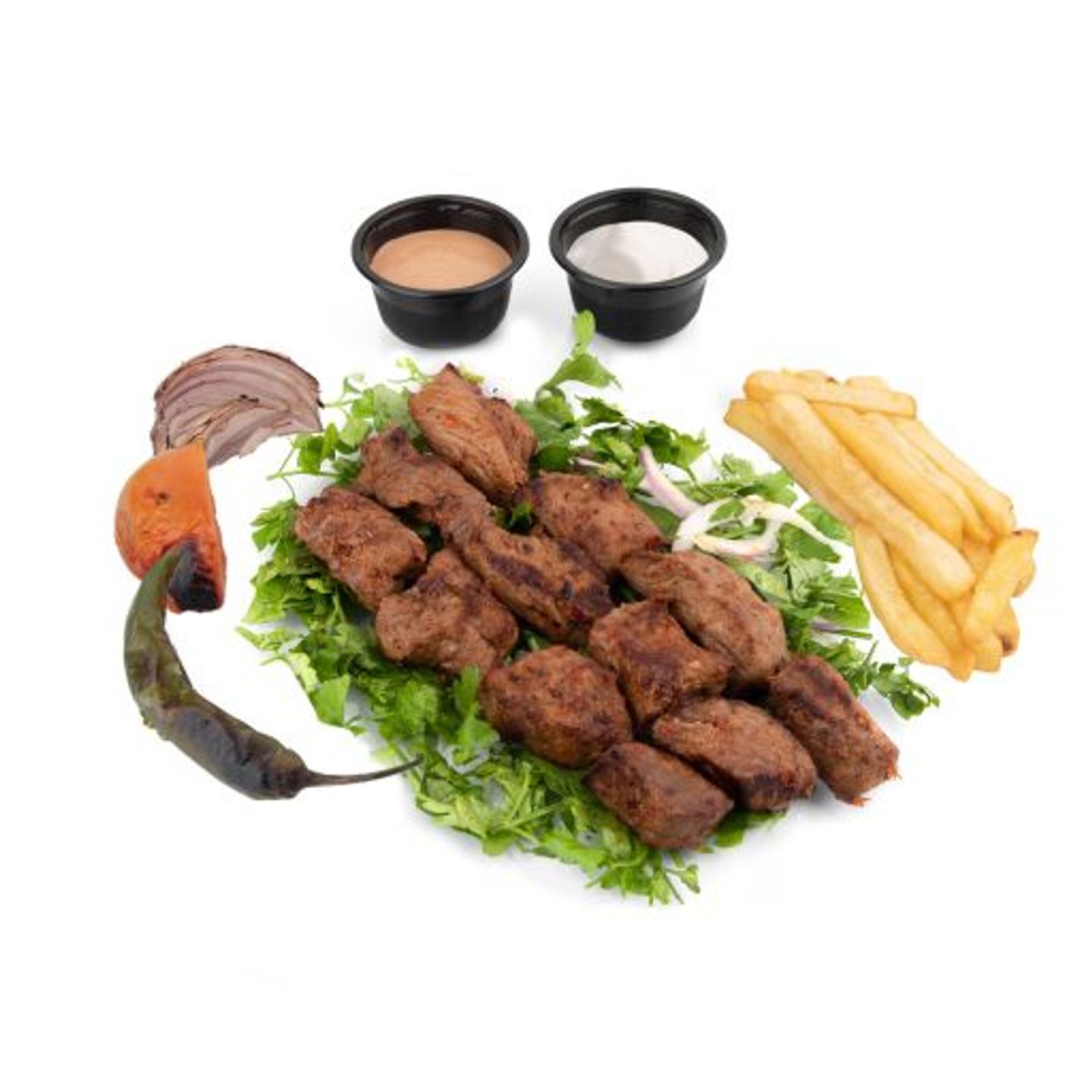 صحن اوصال لحم 3 اسياخ