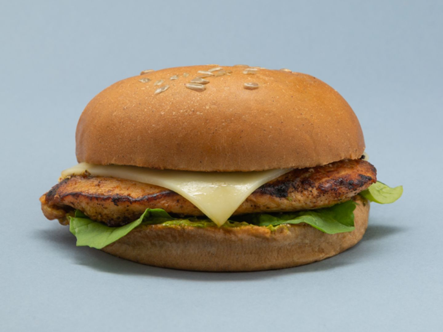 Green Grilled Chicken Burger