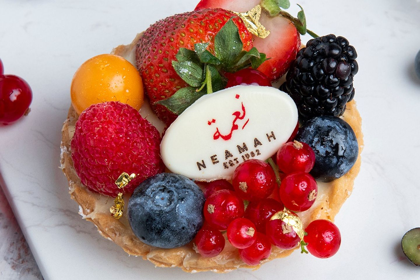 قطعة كيك تارت فواكه