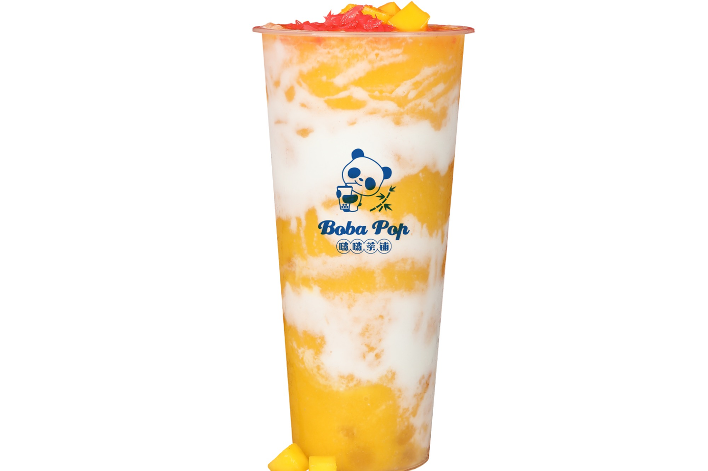 Chilled Mango Boba With Pomelo