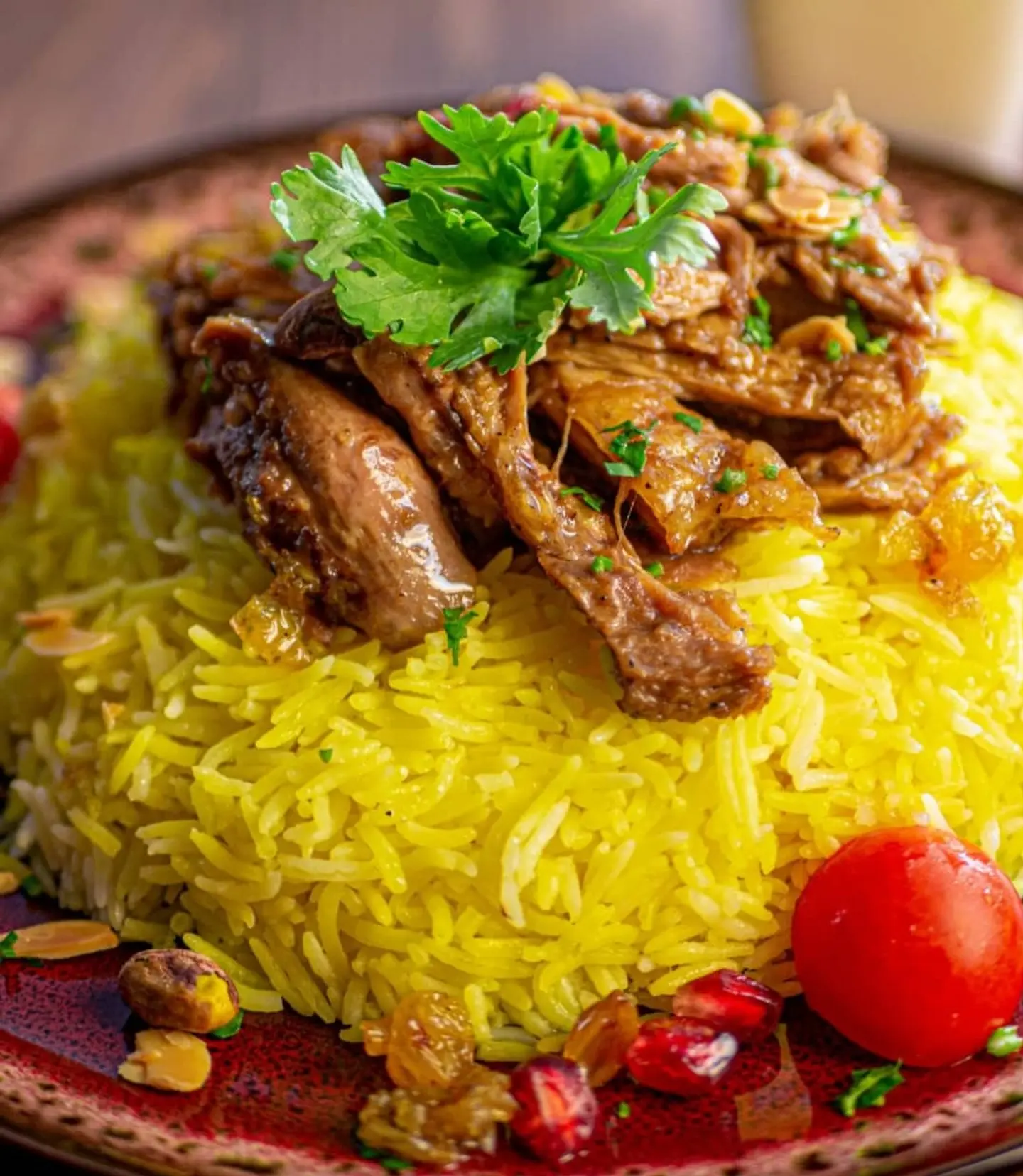 لحم خروف حري بدون عظم مع الأرز