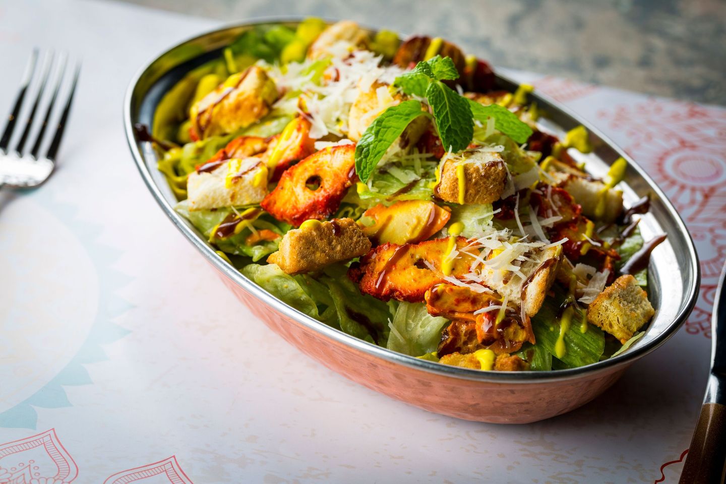 Chicken Tikka Caesar Salad