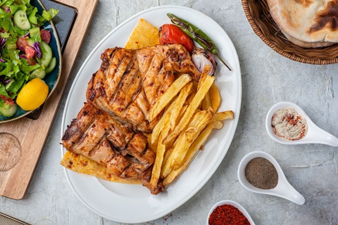 دجاج على الفحم - نص دجاجه