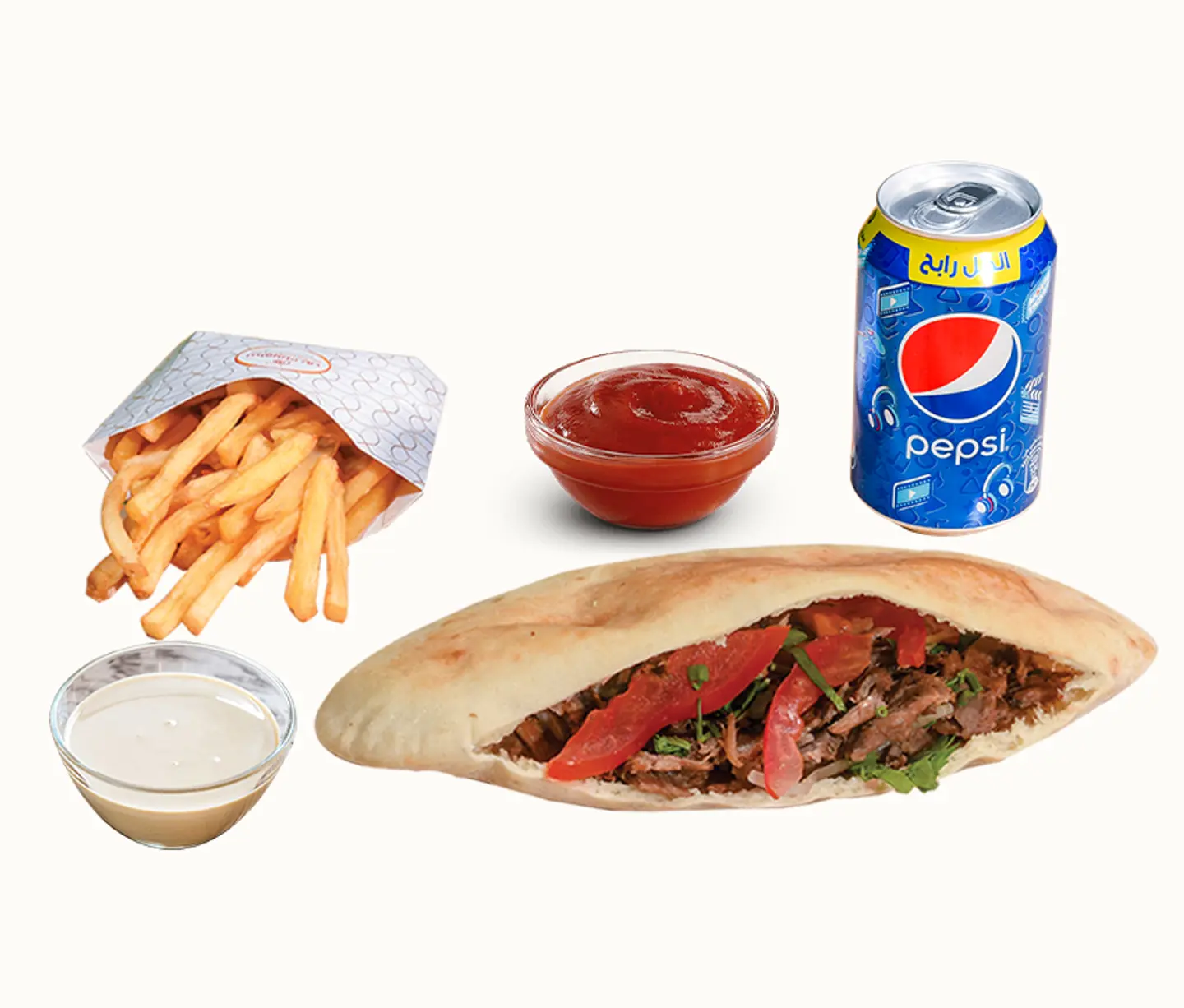 وجبة الشاورما اللحم  العراقية