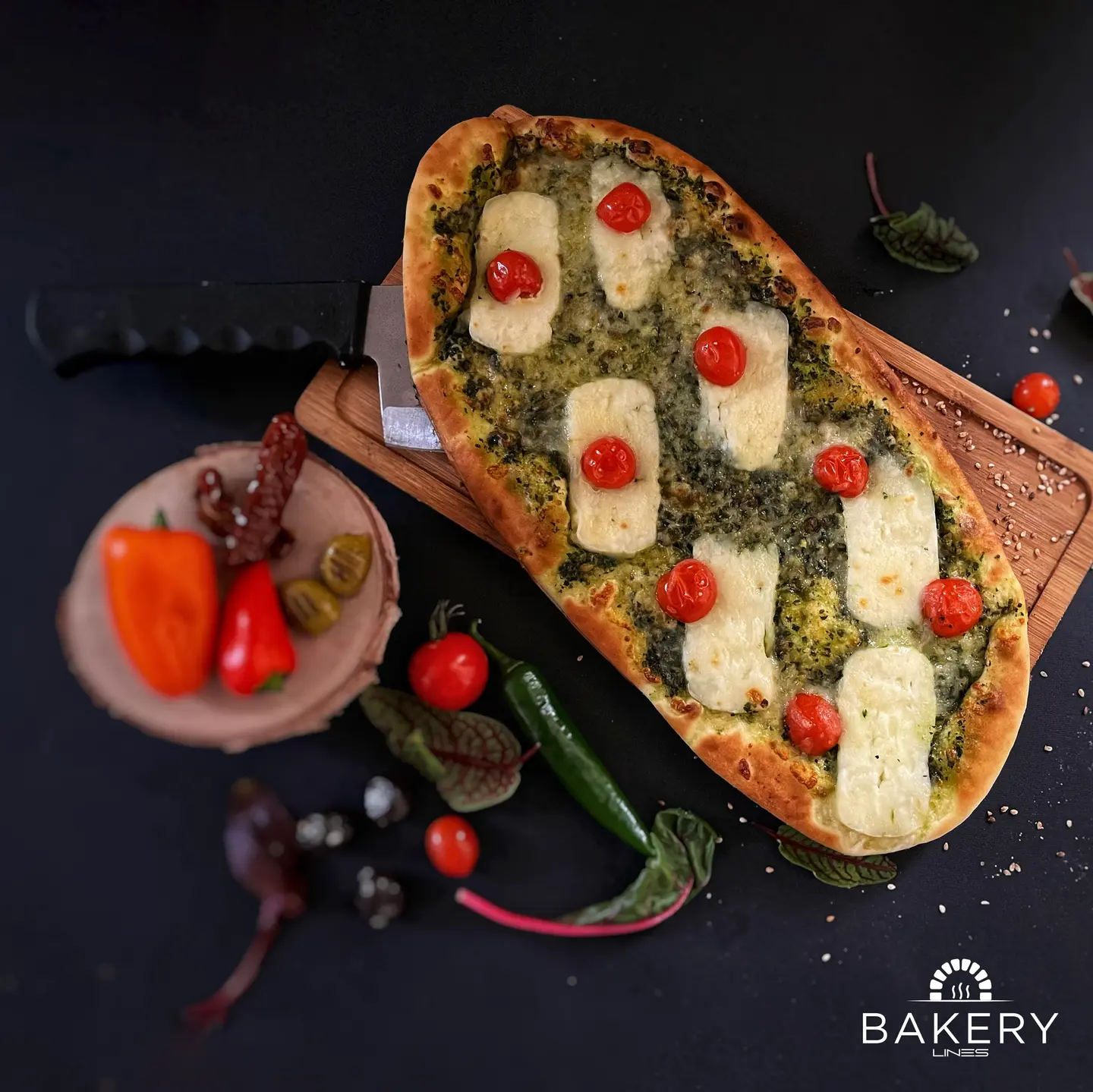 Basil And Halloumi
