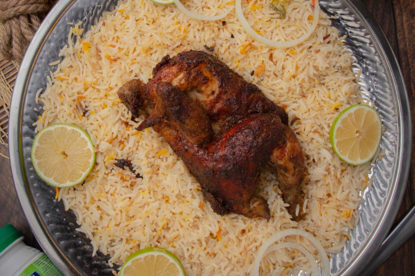 نص  شواية مع رز ابيض