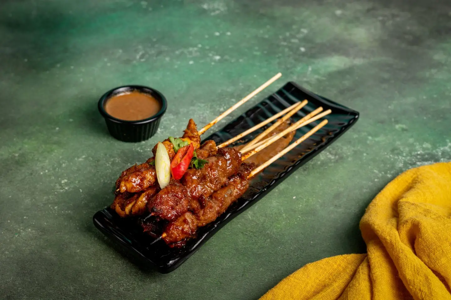 Mix Chiken And Meat Sati   6skewers