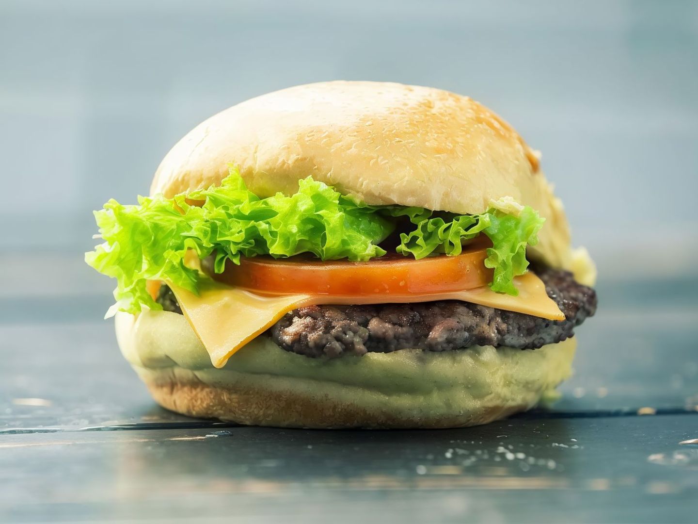 Meat Burger, Potato Bun, Cheese