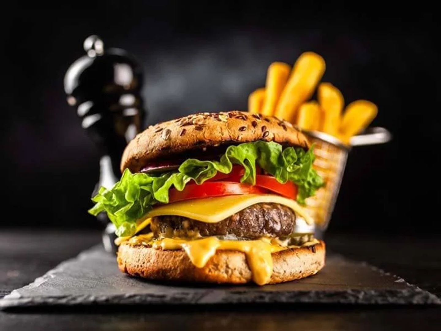 Double Grilled Beef Burger Meal