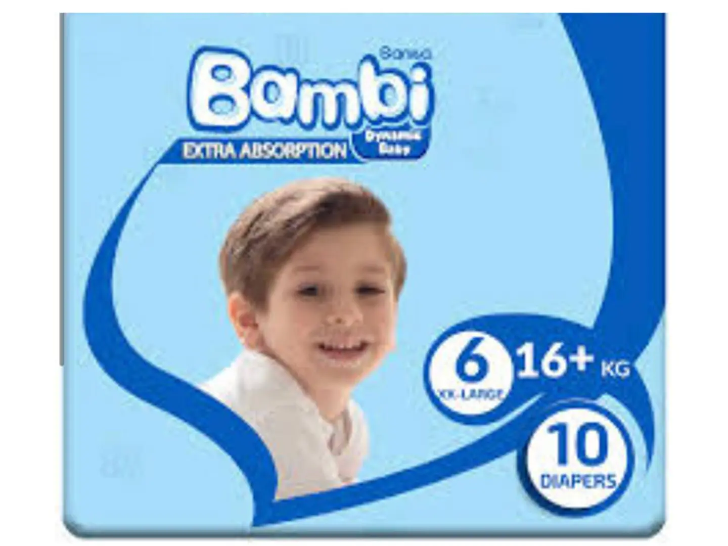 Bambi Baby Diapers, Size 6   10 Pcs